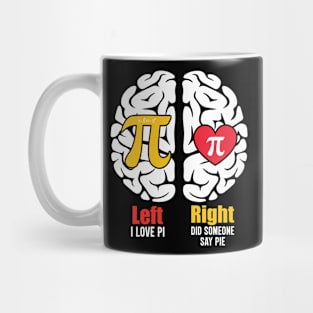 Left vs right brain pi day Mug